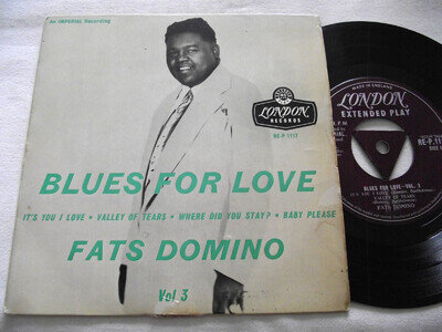 FATS DOMINO ~ BLUES FOR LOVE Vol. 3 ** 1958 UK Tri LONDON 7" EP