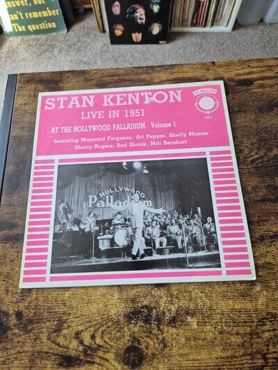 Stan Kenton Live in 1951 at The Hollywood Palladium Volume 1 - UK - 1989 - VG -