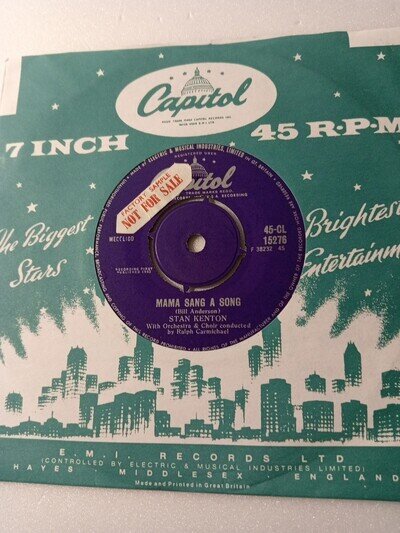 Stan Kenton - Mama Sang A Song (Capitol CL 15276) EX Vinyl Record 7"