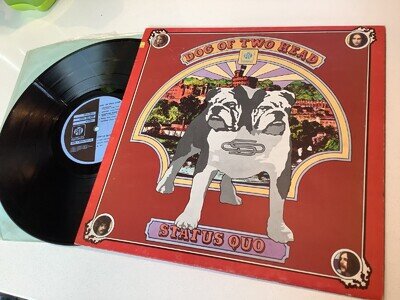 STATUS QUO “DOG OF TWO HEAD” 1st PRESS 1971 UK GFLD LP CLASSIC ROCK A2/B1 VG+/EX