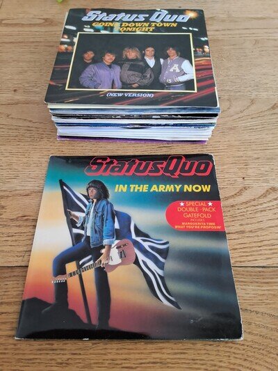 Job Lot Of 24 Status Quo 7"vinyls Limited Edition In The Army Now All Look Ex Co