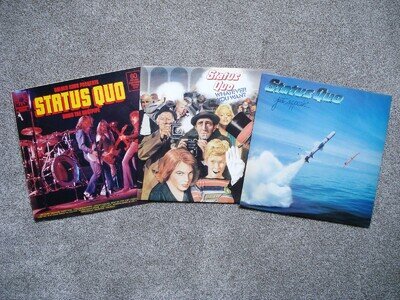 Status Quo 3 x LP Job Lot Down The Dustpipe + Whatever You Want + Just Supposin
