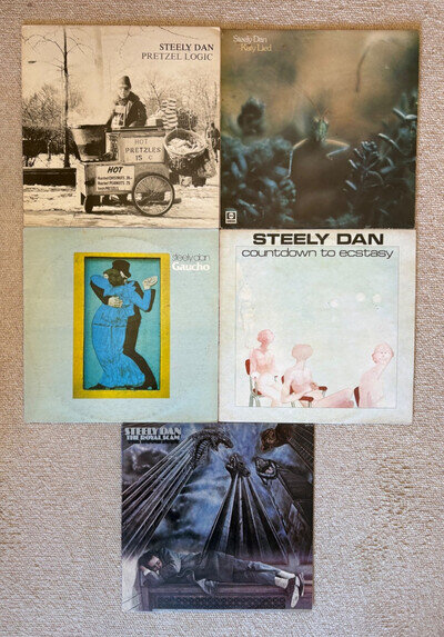 5 X *STEELY DAN* VINYL RECORDS* JOB LOT COLLECTION *GAUCHO* *PRETZEL LOGIC*