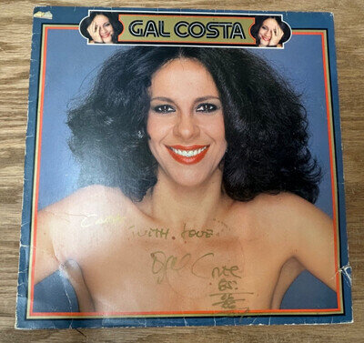 Signed Gal Costa Fantasia LP Brazil Philips MPB Tropicalia VG+ Vinyl 1981