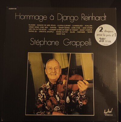 Stéphane Grappelli – Hommage À Django Reinhardt - France Album 120 - Record LP
