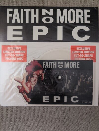 Faith No More -Epic Shaped Picture Disc Single Limited Edition Vinyl Record Rare