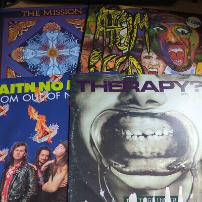 4 x Lot 12" Vinyl Single EP Therapy? Faith No More The Mission Atom Seed 1990s