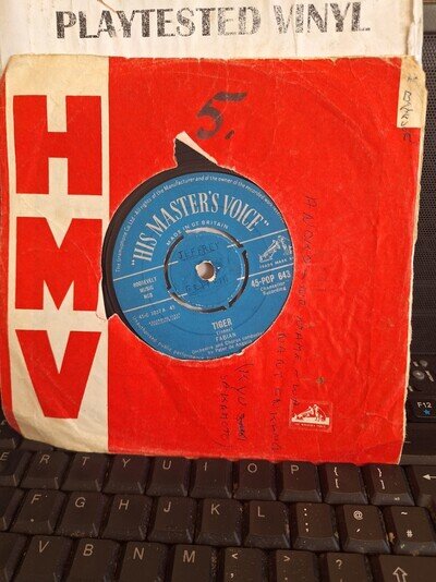 FABIAN TIGER / MIGHTY COLD ROCK N ROLL HMV UK VG 7" 45 VINYLSINGLE RECORD