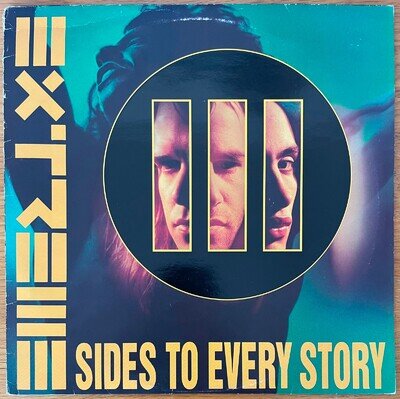 EXTREME - III SIDES TO EVERY STORY 1st UK 1992 Press 2xLP VG+