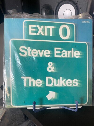 Steve Earle & The Dukes – Exit 0 - 12" vinyl album MCA 5998