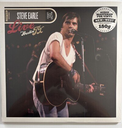 Steve Earle Live From Austin TX 2LP 180g Vinyl 2017 New West NW5158 BEW SEALED