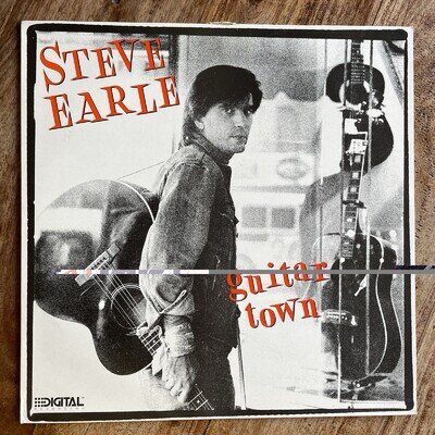 STEVE EARLE - GUITAR TOWN EX-/EX+ VINYL LP / INNER / FIRST PRESSING UK