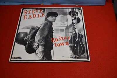 Steve Earle Guitar Town LP UK MCA MCF 3335 Vinyl Record EX/EX Hillbilly Highway