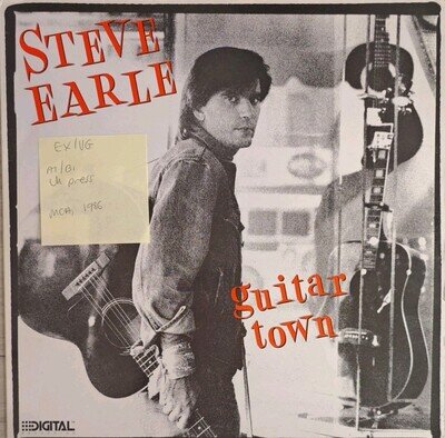 Steve Earle Guitar Town Vinyl Record EX/VG MCF 3335 1986