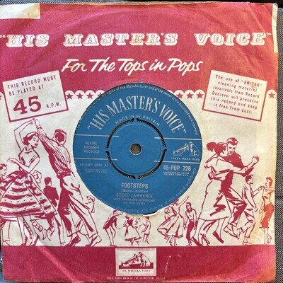 STEVE LAWRENCE " FOOTSTEPS " UK H.M.V. EX COND.