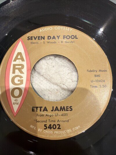 Etta James - Seven Day Fool/It's Too Soon To Know - ARGO 5402 - VG