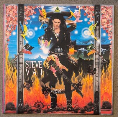Steve Vai Passion and Warfare Vinyl Album LP 1990 EX/VG + Inner Sleeve