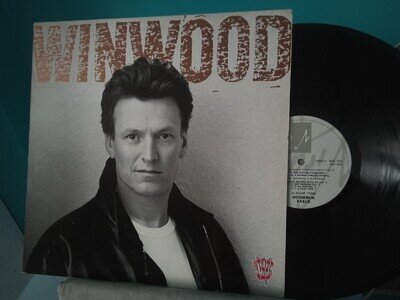 STEVE WINWOOD LP ROLL WITH IT + PICTURE LYRIC SLEEVE VG CON
