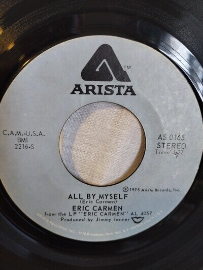 Eric Carmen - All By Myself / Everything 7" Vinyl - Tested VG+ 1975 US pressing