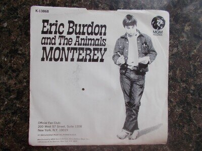 EX US (PS) MGM 45 - ERIC BURDON & THE ANIMALS - "MONTEREY" / "AIN'T IT SO"