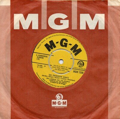 ERIC BURDON & THE ANIMALS SAN FRANCISCAN NIGHTS / GRATEFULLY DEAD UK MGM