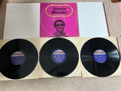Stevie Wonder Looking Back 3x Vinyl LP Canada Play tested Sleeve G+ Record VG+