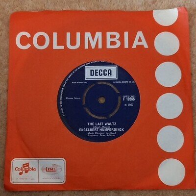 Engelbert Humperdinck The Last Waltz Decca F 12655 7" Black Vinyl 45RPM 1967