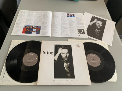 STING...NOTHING LIKE THE SUN..SUPERB RARE UK FIRST ISSUE DOUBLE ALBUM + INNERS