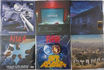 Vinyl LP Bundle x 6 - EMINEM, DR.DRE, N.W.A, PUBLIC ENEMY (Still Sealed)