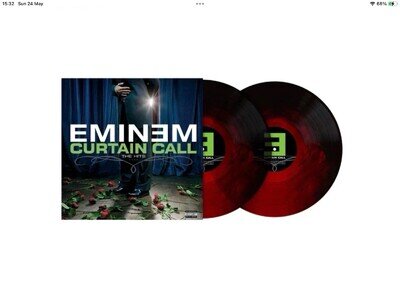 SEALED-EMINEM-2 LP-CURTAIN CALL THE HITS-ROSE PETAL RED VINYL-LIMITED EDITION-MU