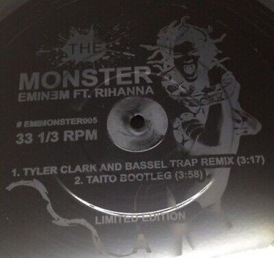 Eminem Rhianna The Monster Etched 12" Germany Four Mixes Limited Edition Used