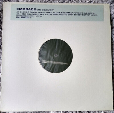 EMBRACE -One Big Family Perfecto Mix- 12" Vinyl Promo Single HUTTP86
