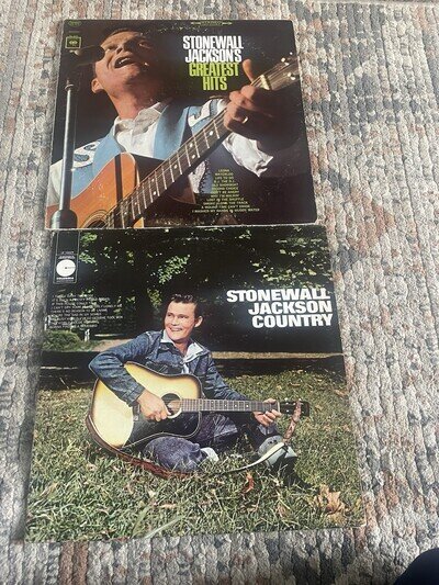 STONEWALL JACKSON LOT OF 2 LP'S ON COLUMBIA GREATEST HITS AND COUNTRY
