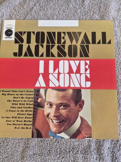 stonewall jackson i love a song columbia records lp ex/ex