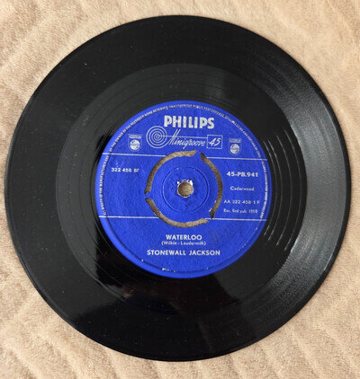 Stonewall Jackson - Waterloo 7 inch Vinyl Record