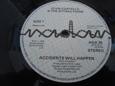 Elvis Costello & The Attractions - "Accidents Will Happen/Talking..." 7" Single
