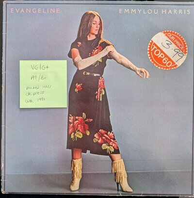 Emmylou Harris Evangeline Vinyl Record VG/G+ K56880 1981