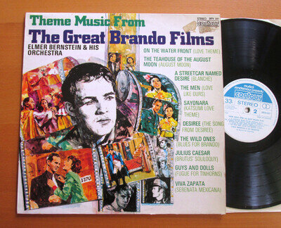 2870 337 Theme Music From The Great Brando Films Elmer Bernstein NM Stereo Vinyl