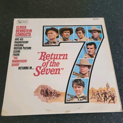Return Of The Seven Soundtrack MONO LP Elmer Bernstein 1966
