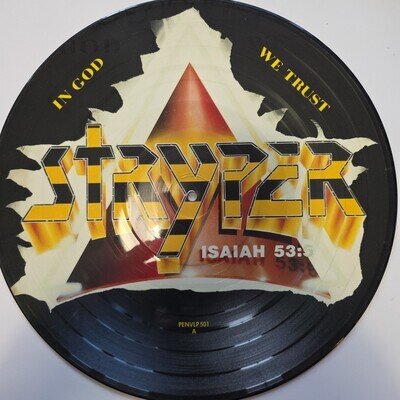 Stryper In God We Trust Picture Disc LP Vinyl Record Near Mint Copy