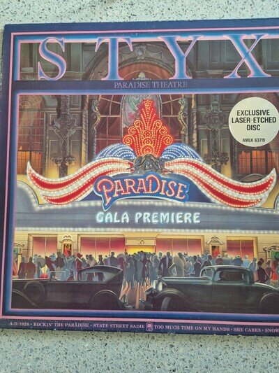 Styx 1981 "Paradise Theatre" Laser Etched Vinyl LP
