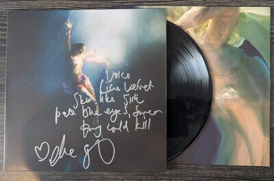 ✍️SIGNED✍️ ELLIE GOULDING HIGHER THAN HEAVEN AUTOGRAPHED ON SLEEVE WITH LYRIC
