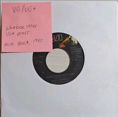 Eddy Arnold I Want To Go With You Vinyl Record VG/VG+ 4470520 1966