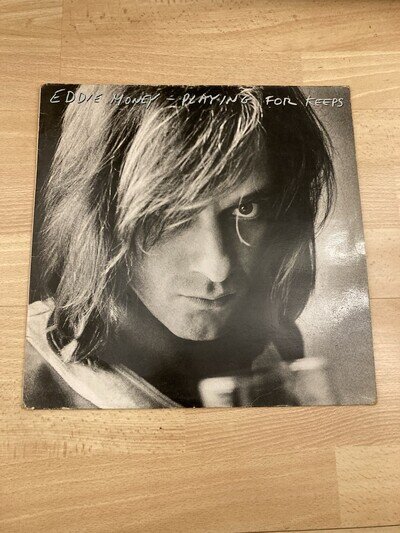 Eddie Money Playing For Keeps 1980 UK Vinyl LP VG+/VG+