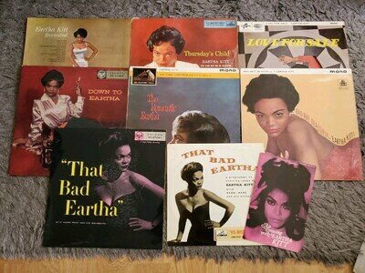 8 Eartha Kitt LPs + Signed Programme Job Lot Bundle Autograph Records