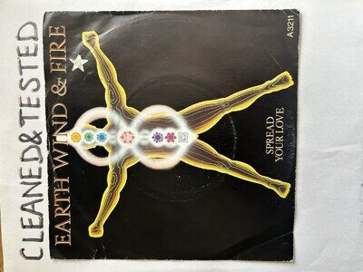 Earth Wind & Fire- Spread Your Love / Hearts To Heart 7” Vinyl CBS A3211 1983
