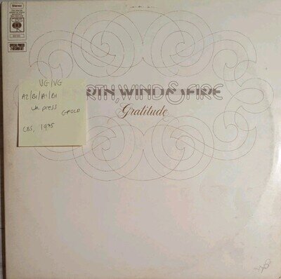 Earth, Wind & Fire Gratitude Vinyl Record VG/VG CBS88160 1975