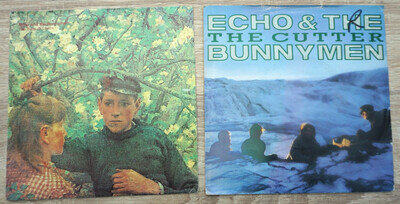 ECHO AND THE BUNNYMEN - THE BACK OF LOVE + THE CUTTER - 2 X U.K 7" VINYL SINGLES