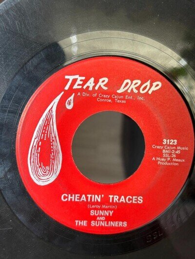 7" 45 RPM SUNNY & THE SUNLINERS NO ONE ELSE WILL DO TEAR DROP EX+/NM 1966