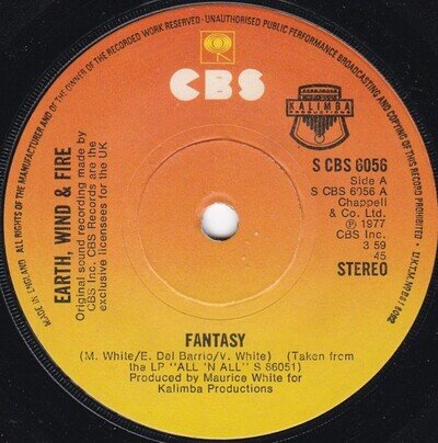 Earth, Wind and Fire - Fantasy 7 Inch Vinyl Single (7 Inch Record) - NM/VG+